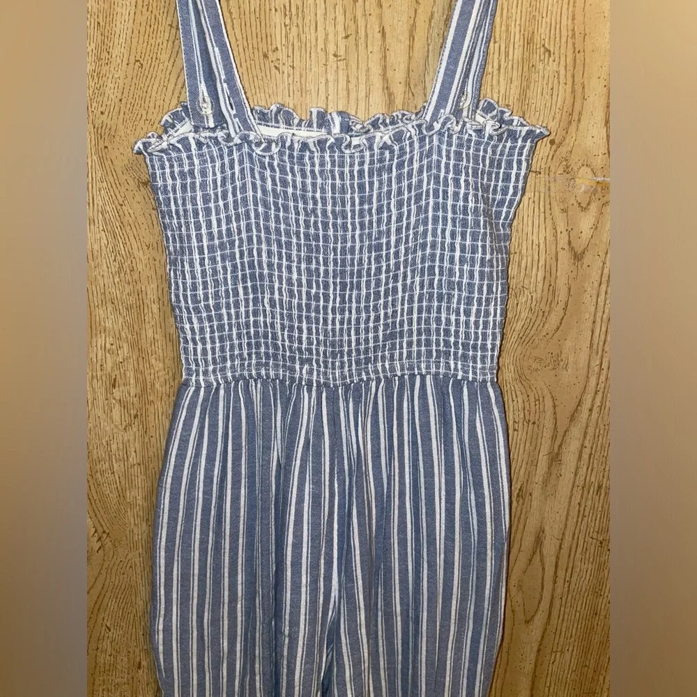NWT Hollister Removable Straps Smocked Back Wide Leg Pocket Jumpsuit - Picture 5 of 15